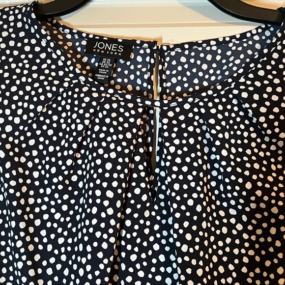 Jones New York | Micro Polka Dot Sleeveless Top Size XSmall - Picture 3 of 4